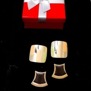 Vintage 80s earrings, 2 pairs